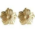 thumbnail image 1 of 2pcs Gold Flower Kitchen Cabinet Knobs Solid Brass Dresser Drawer Handles Pulls, 1 of 8