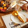 thumbnail image 6 of Fall Placemats Set of 4 Hello Pumpkin Sunflower Place Mats Thanksgiving Placemat Autumn Sunflower Plaid Linen Table Mats for Dining Kitchen Table Holiday Dinner Party Home Fall Decorations 13x19, 6 of 8