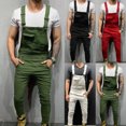 thumbnail image 1 of Koszal Men Jumpsuit Solid Color Multi Pockets Overalls Full Length Mid Rise Cargo Jumpsuit for Working, 1 of 8