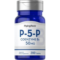 P5P Vitamin B6 | 50mg 200 Tablets | Coenzymated Pyridoxal 5-Phosphate Supplement | Vegetarian, Non-GMO, Gluten Free | By Piping Rock