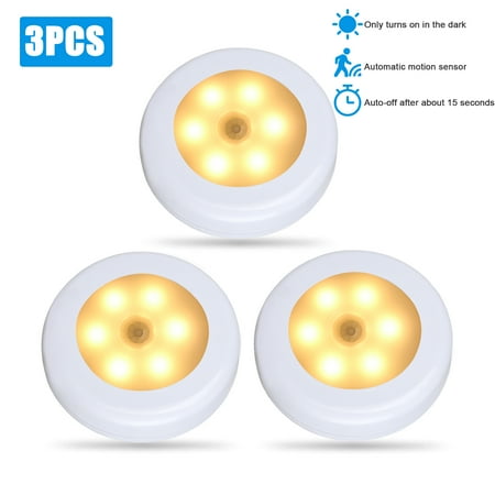 

Motion Sensor Light PASEO 6 LED Cordless Battery-Powered Closet Light Stick Anywhere Night Light Wall Light for Stair Hallway Bathroom Bedroom Kitchen Cabinet(White/Warm White)