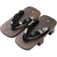 thumbnail image 4 of KAIYANG Zapatillas de madera japonesas Geta para hombre, zuecos, chanclas, sandalias, zapatos, estilo 1 de 40 pies, talla 5, estilo 5, 4 of 5