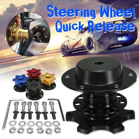 Snap Off HUB Quick Hubs Release Car Steering Wheel Racing Adapter Kit Aluminum Racing Universal CA0011-BL