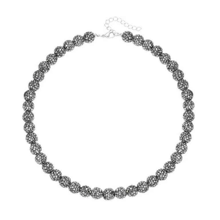 HIP　HOP❣ Hip Hop Beads Ball Chain Necklace Bracelets Zircon Women