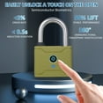 thumbnail image 4 of FlyFlise T1006D Smart Fingerprint Padlock Rechargeable Keyless 20 Fingerprints Emergency, 4 of 8