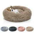 thumbnail image 3 of Round Plush Pet Bed for Dogs & Cats,Fluffy Soft Warm Calming Dog Bed Sleeping Kennel Nest, 3 of 5