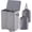 Gray, variant on Senya Double Laundry Hamper with Wheels 160L Large Laundry Basket with Lid, Dirty Clothes Hamper 2 section