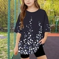 thumbnail image 4 of Shirts for Girls Teens Cute Girls Crewneck Tops Short Sleeve T Shirts for Teens Floral Shirt for Kids Y2k Blouse for Girls my orders, 4 of 8