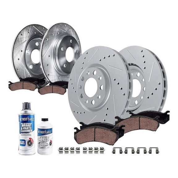 Front and Rear Brake Pad and Rotor Kit - Compatible with 2015 - 2017 Chrysler 200 2016