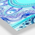 thumbnail image 3 of Designart 'Turquoise Wavy Curves and Circles' Modern wall clock, 3 of 3