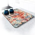 thumbnail image 5 of Rubber Dish Drying Mat for Kitchen Counter Large Bohemian Floral Washable Quick Home Coffee Pad Fit Under Sink,Bar,Utensils or Stemware (16x18in), 5 of 6