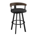 thumbnail image 1 of Amisco Lars Swivel Counter Stool Black, 1 of 1