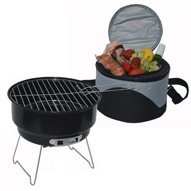 Picnic at Ascot B026 Cooler & Grill Set-Black