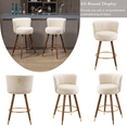 thumbnail image 2 of Bar Stools, Counter Height Barstools, Modern Upholstered Bar Stools with Back and Wide Cushion Bar Chairs, 28 Inch Kitchen Island Bar Chair, Solid Wood Legs for Kitchen(Ivory,Set of 2), 2 of 9