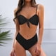 thumbnail image 2 of MKLEKYY Bikini Mujer Traje De Baño Women'S High Waisted Bikini Sets Two Piece Swimsuit Front Tie Knot Bathing Suit, 2 of 5