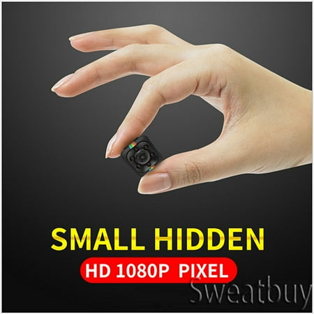 Battery Operated Video Camera Mini Camera SQ11 HD 1080P Camcorder Night Vision IR Sports DV with Battery Inside Mini Camera Aerial Sports Mini DV Voice Video Recorder for Office,Car,Home(Black) ()