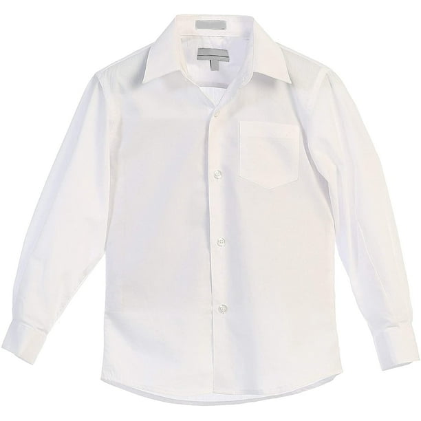 Boy's Classic Fit Long Sleeve Casual Button Down Toddler Kids
