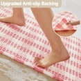 thumbnail image 4 of Alfombra de baño TYUU Waffle, antideslizante, lavable, absorbente, 30 x 50 cm, rosa, 4 of 9