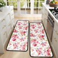 thumbnail image 4 of Kitchen Rugs Sets Of 2,Pioneer Flower Floral Print Pattern Anti Fatigue Kitchen Mat Rugs Non Slip Washable,Decorative Kitchen Floor Mats for Kitchen,Sink,Laundry,17"x47"+17"x47", 4 of 5