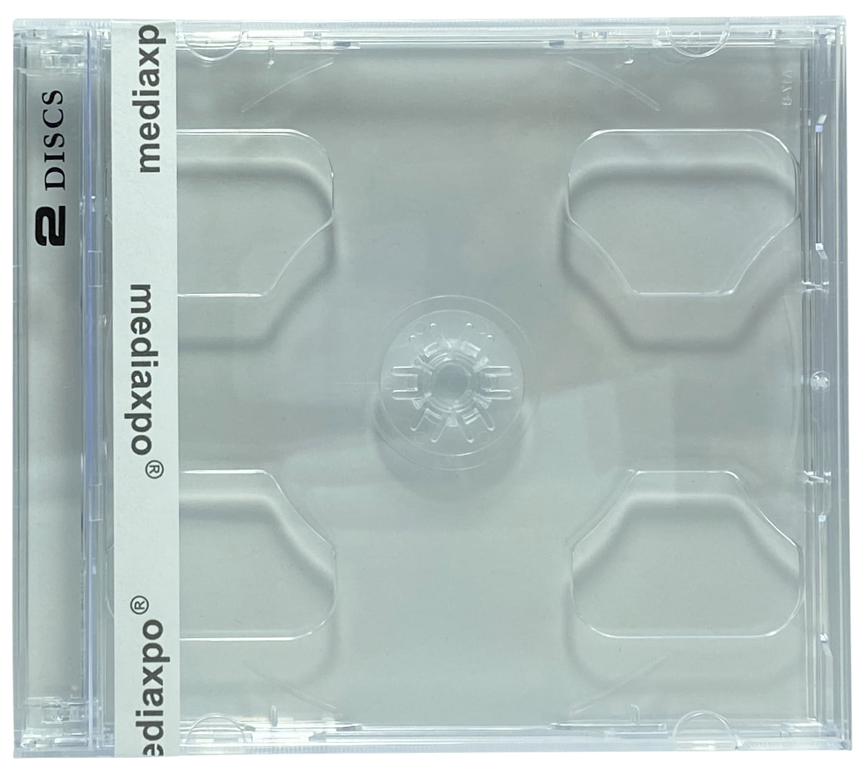 CheckOutStore 100 Standard Clear Smart Tray Double CD Jewel Case