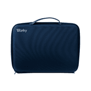 12-in-1 Office Everywhere by Worky - Multifunction Portable Briefcase Workstation with Storage and Organization, LED Video Conference Light, Dry Erase Whiteboard, only 2.8 lbs