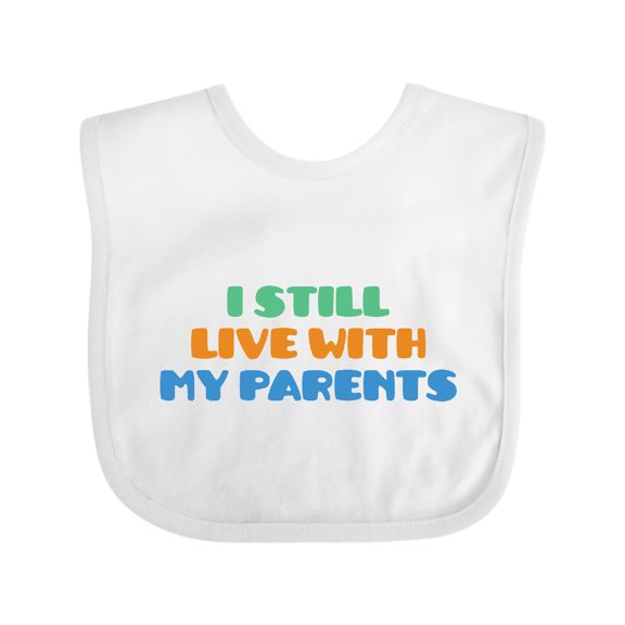 Inktastic I Still Live with My Parents Boys or Girls Baby Bib