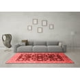 thumbnail image 3 of Ahgly Company Indoor Square Oriental Red Industrial Area Rugs, 3' Square, 3 of 4
