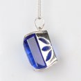 thumbnail image 2 of GEMHUB Princess Cut Blue Topaz Gemstone Pendant 15.50 Gram Fine 925 Sterling Silver Square Cut Pendant, 2 of 4