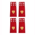 thumbnail image 1 of Bewildely 4 unids/set Navidad corazón lindo soporte bolsa cubiertos caramelo almacenamiento bolsa tenedor cuchara bolsillo Año Nuevo Festival Kits de decoración para fiestas, 1 of 6