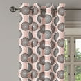 thumbnail image 2 of Ambesonne Peach Grommet Curtain, Abstract Soft Circles, 50" x 84", Coral Black White, 2 of 6