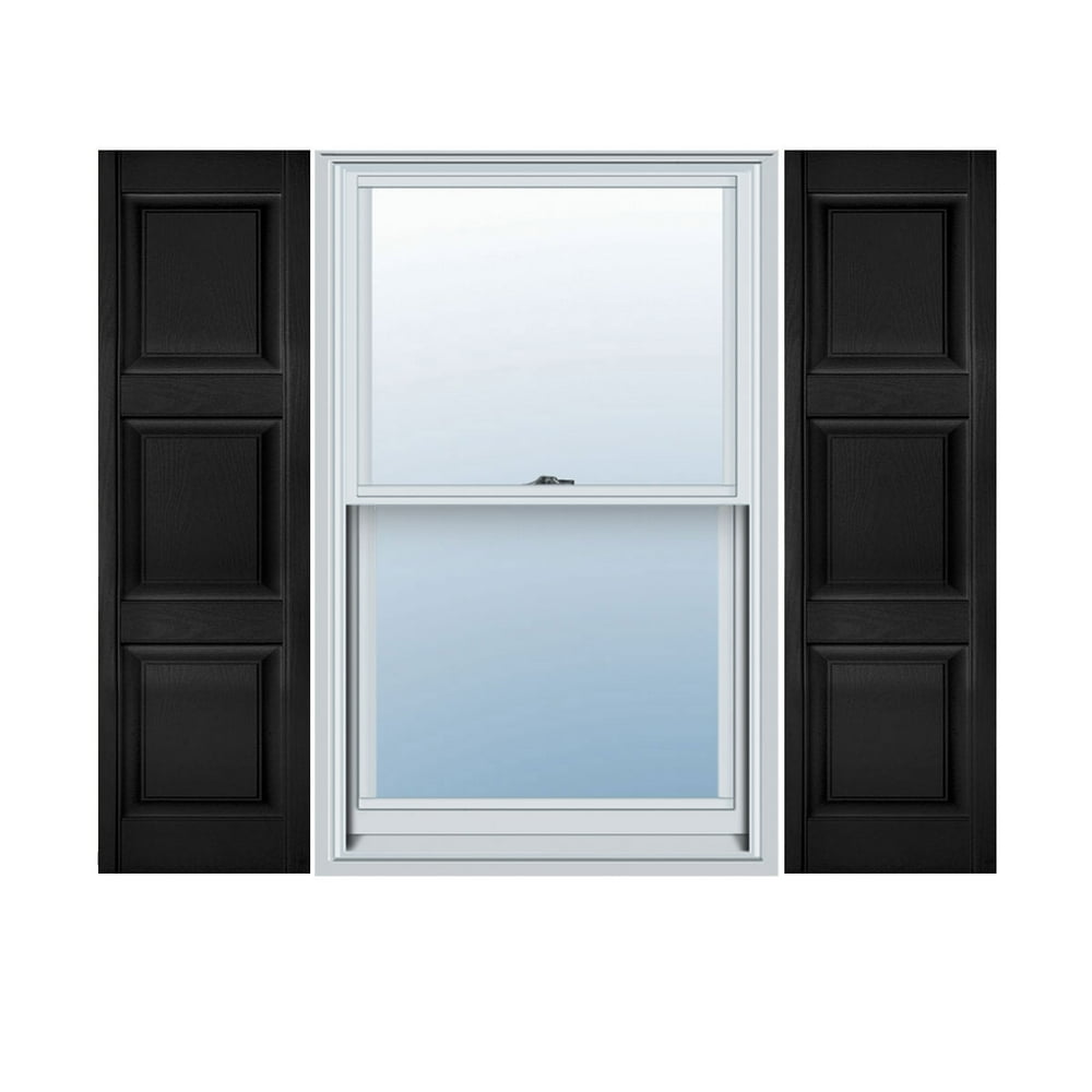 18"W x 72"H Lifetime Vinyl, Custom Three Equal Panel, Raised Panel