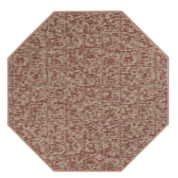 Furnish My Place Modern Indoor/Outdoor Commercial Solid Color Rug - Burgundy, 8' Octagon, Pet and Kids Friendly Rug. Made in USA, Area Rugs Great for Kids, Pets, Event, Wedding