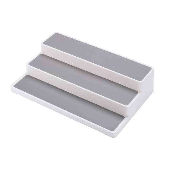 Estantería creativa de cocina con escalones, multifuncional, antideslizante, de 3 niveles, para escritorio, clasificación y almacenamiento (blanco)