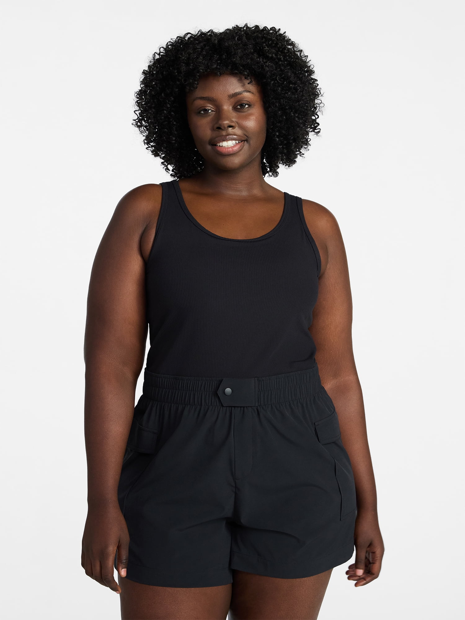 Avia Women's Mixed Media Active Romper, Sizes XS-XXXL