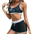 thumbnail image 2 of HaoXianJian Swimsuits for Women Two Piece Bathing Suits Tank Top with Boyshorts, 2 of 9