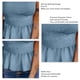 thumbnail image 4 of Top de tiras para mujer, dobladillo fruncido con volantes, corte ajustado, Top de verano sin mangas para mujer para citas diarias en la playa, azul claro L, 4 of 5