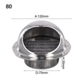 thumbnail image 1 of Grille de Ventilation Ronde avec Écran Anti-Insectes Couverture de Grille de Salle de Bain 80Mm, 1 of 10
