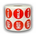 thumbnail image 4 of Hot Food Stickers | 1.125 inch (1 1/8") Round Red with White Text Adhesive Labels | 1 Roll with 1000 Labels, 4 of 4