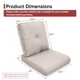 thumbnail image 7 of POCASSY Patio Furniture Cushions Set of 2, 22.5"*22.5" Outdoor Cushion for Patio Furniture, Water Resistant, Fade Resistant, Deep Seat Seat and Back Cushion for Chair, Sofa, and Couch, Beige, 7 of 7