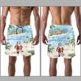 thumbnail image 3 of luoweisi Men's Beach Shorts Quick Dry Swim Trunks with Mesh Lining Beach Santa Claus M, 3 of 5