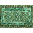 thumbnail image 1 of Ahgly Company Indoor Rectangle Southwestern Turquoise Blue Country Area Rugs, 6' x 9', 1 of 4