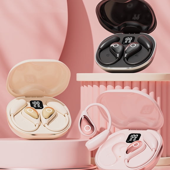Earphones Earbuds, Smart Translation Earphones Wireless Earbuds - Open Noise Canceling Bluetooth Earphones With Screen No In-ear Earphones for School