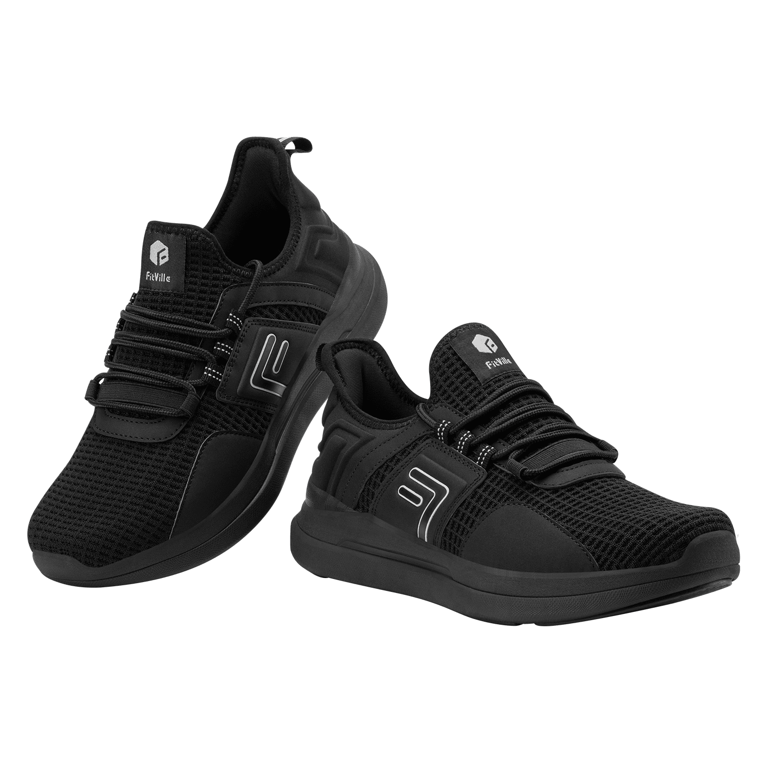 Extra Wide Running Shoes for Men Lightweight Athletic Sneakers (Black, 9 x-Wide)