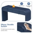 thumbnail image 6 of Euroco 55" Unique Curved Console Table with 2 Storage Drawers, Fluted Accent Entryway Table Sofa Table for Hallway Living Room Foyer,Navy Blue, 6 of 8