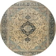 thumbnail image 1 of Ahgly Company Indoor Round Traditional Brown Persian Area Rugs, 4' Round, 1 of 6
