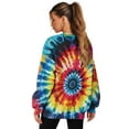 thumbnail image 4 of Yuyamidu Tie-dye Oversized Sweatshirt for Women Fashion Hoodie Sweatshirts with Pockets Casual Workout Pullover Fall Spring Winter Long Sleeve Crewneck Shirt Dating Travel Office Tops 2XL, 4 of 7