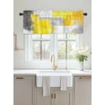 thumbnail image 2 of Valances for Windows Yellow Gray Rod Pocket Cafe Window Treatments Valance Curtains for Kitchen Bathroom Laundry Basement Windows 60"x14", 2 of 9