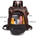 thumbnail image 5 of Borke Women Backpack Purse Anti Theft Waterproof Detachable Covertible Casual Travel Shoulder Bag (Coffee), 5 of 7