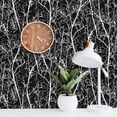 thumbnail image 2 of SUSSEXHOME 177.59 Square Feet Non-Woven Removable Wallpaper - Waterproof, Strippable, Light Resistance & Cleanable Wall Paper Roll - Wallpaper-Luna Collection-Branches, 2 of 5