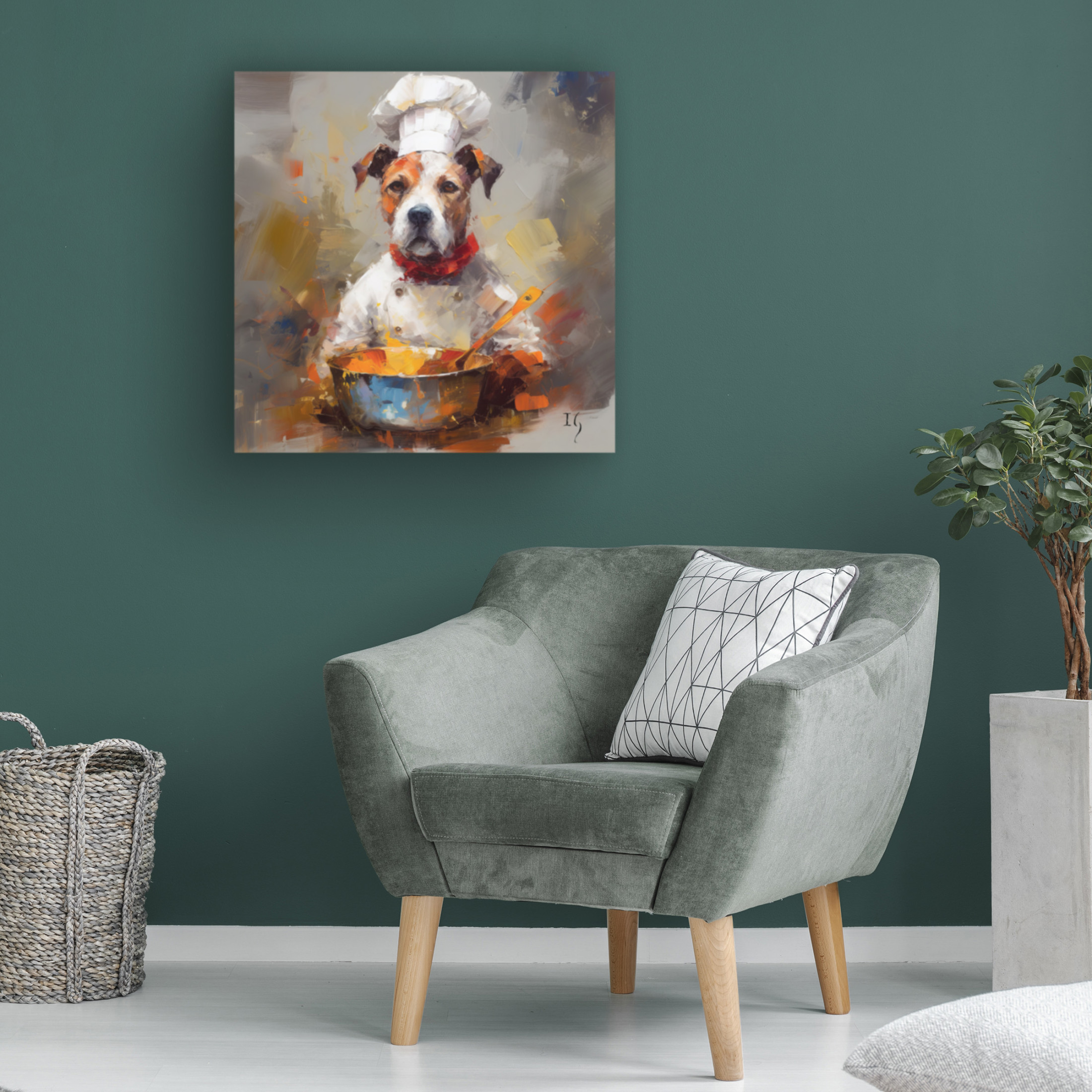 Canvas Wall Art - Ivan Guaderrama 'The Flavor Alchemist' Wall Art for Living Room, Bedroom, or Office Décor by Trademark Fine Art - 35 x 35 Inches